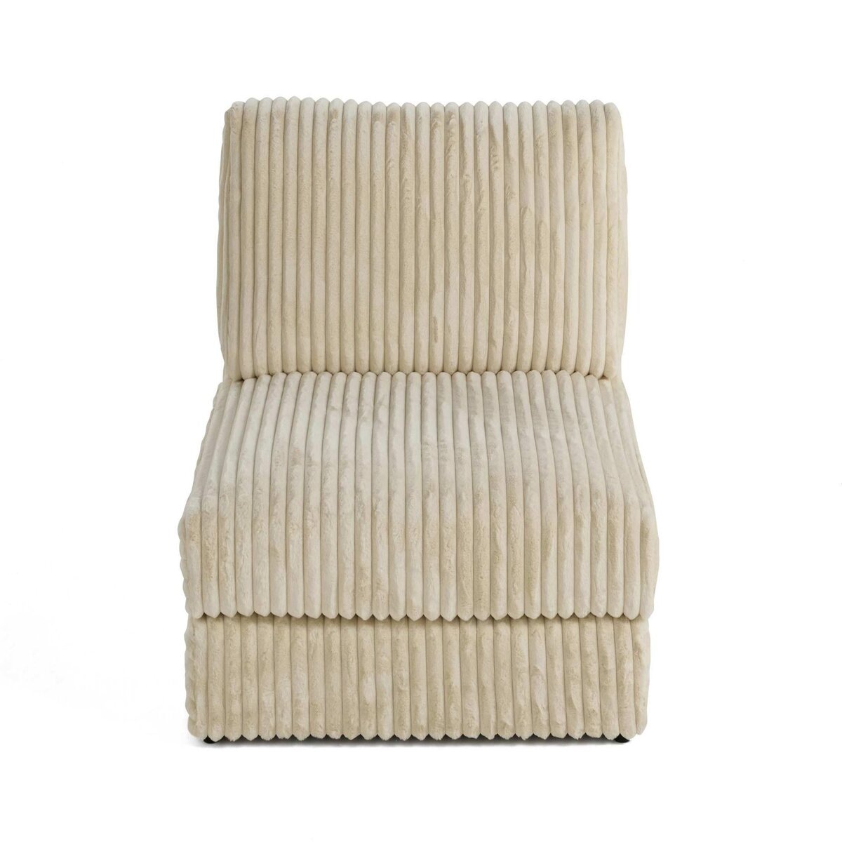 LISA DESIGN Jasper - module d'assise - en fausse fourrure côtelée