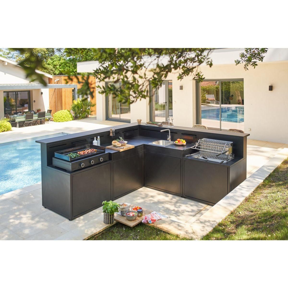 FORGE ADOUR Support plancha SGAF 66 CBN gril acier fermé 66 Comptoir