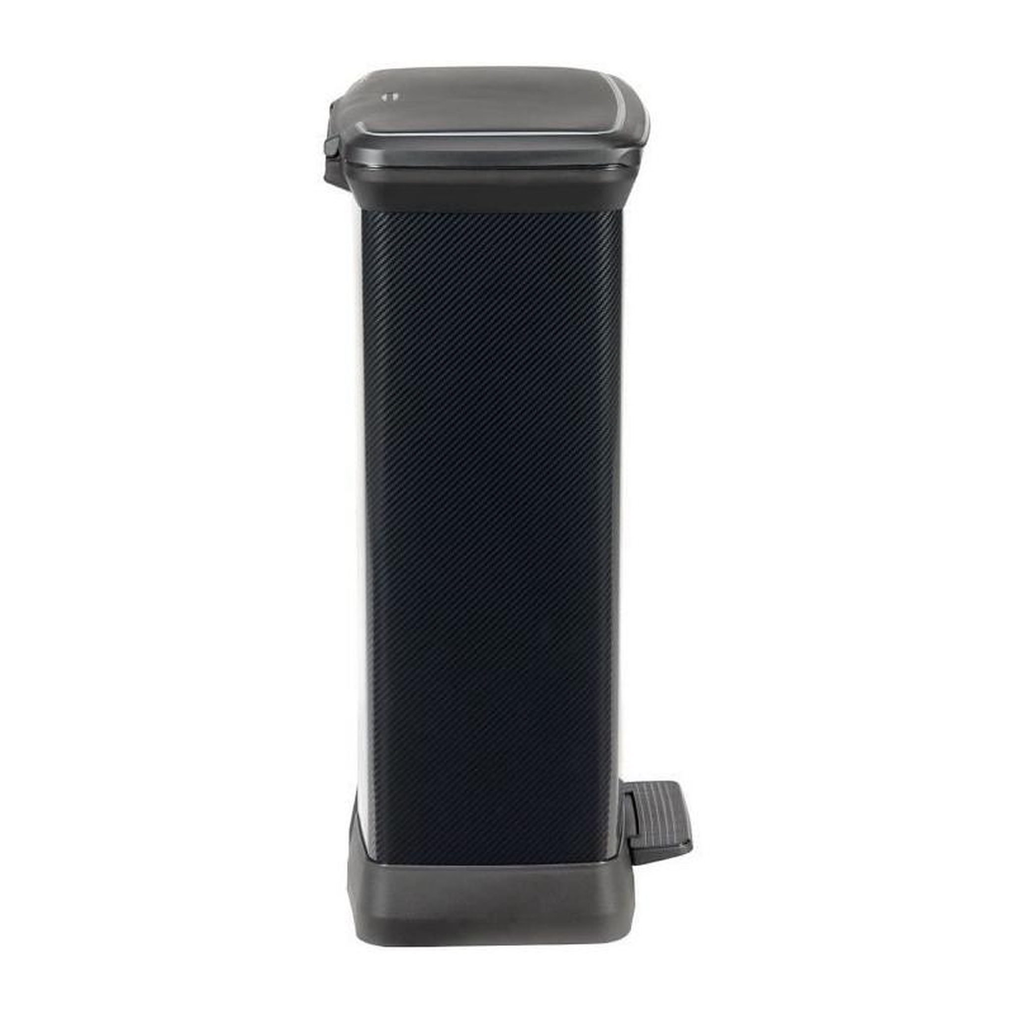 Voir la diapositive 4 : CURVER CURVER Decobin Poubelle a pédale rectangulaire - 50 L - Noir carbone