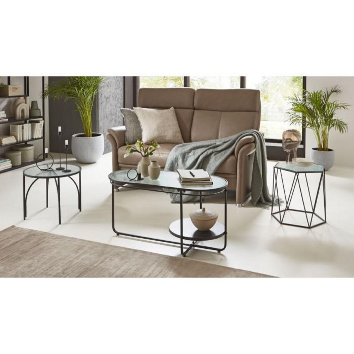 Paris Prix Table Basse Design  Ondulé  90cm Noir