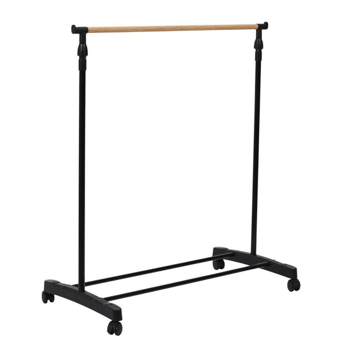 The Home Deco Factory Portant à vêtements à roulettes imitation bois