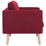 Voir la diapositive 5 : VIDAXL Canape a 3 places Tissu Rouge bordeaux