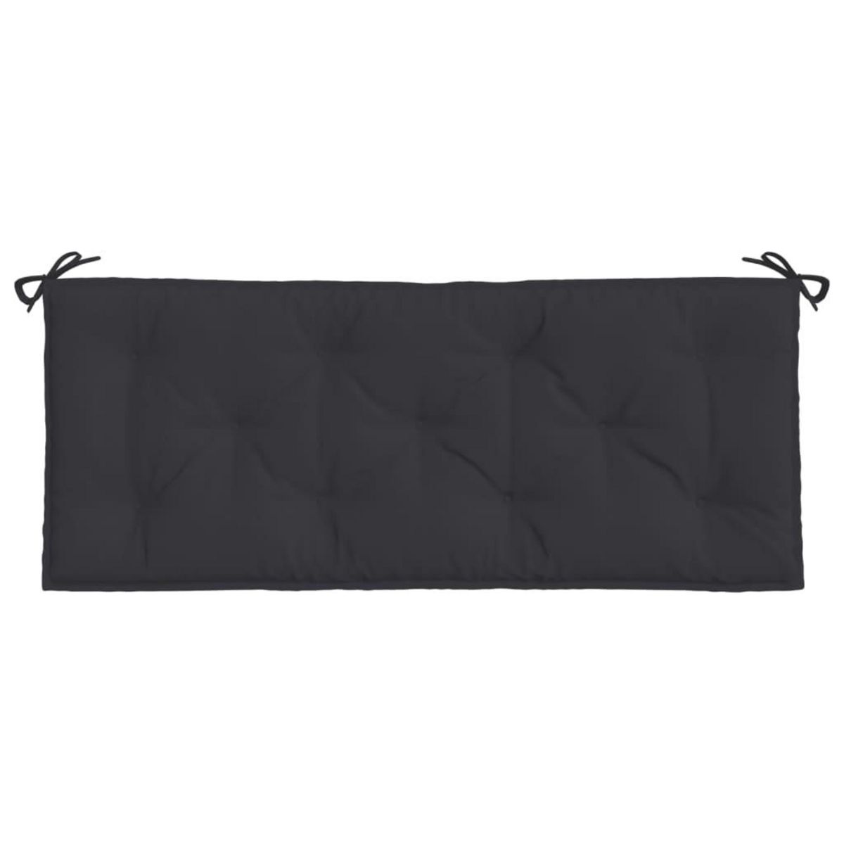 VIDAXL Coussin de banc de jardin noir 120x50x7 cm tissu oxford