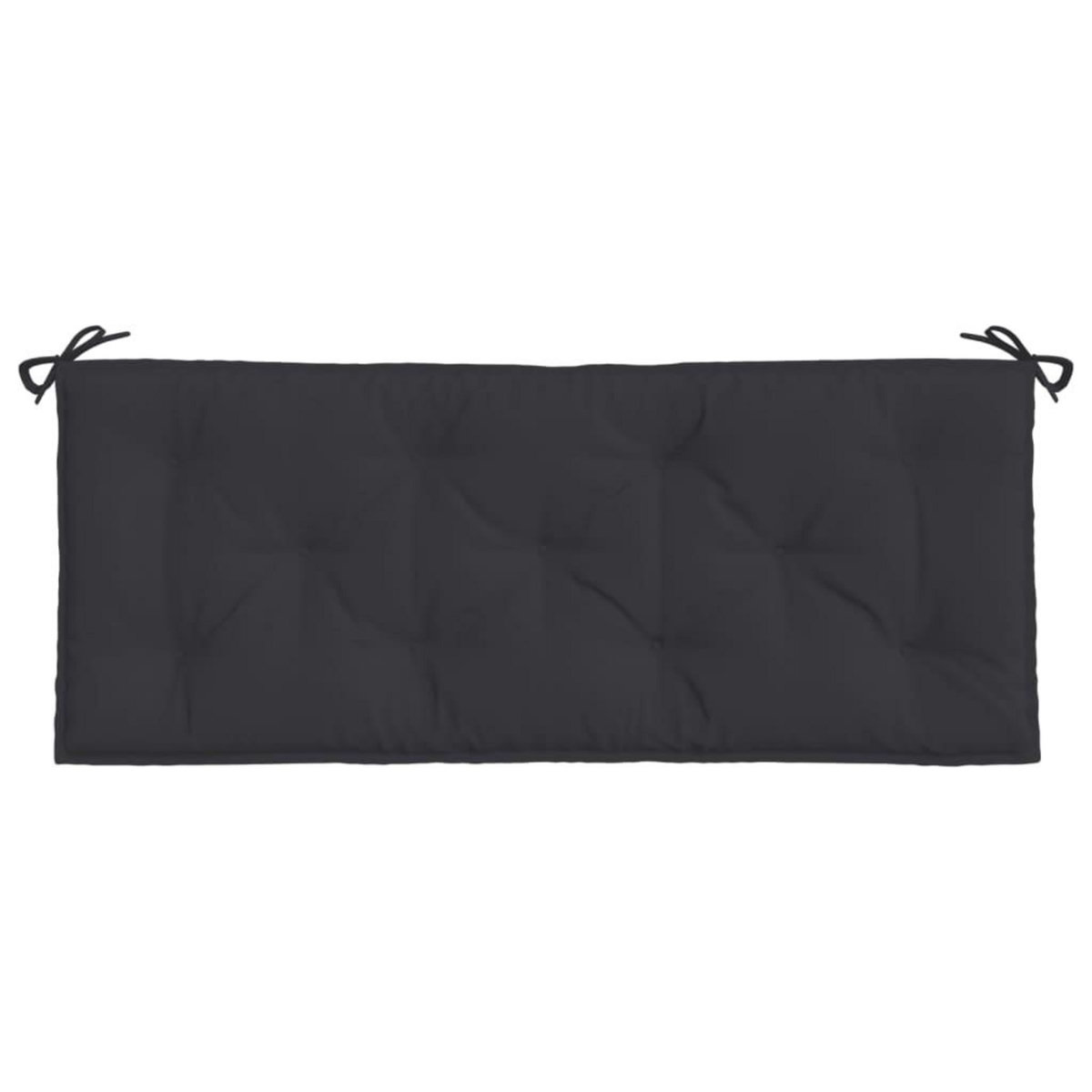 VIDAXL Coussin de banc de jardin noir 120x50x7 cm tissu oxford