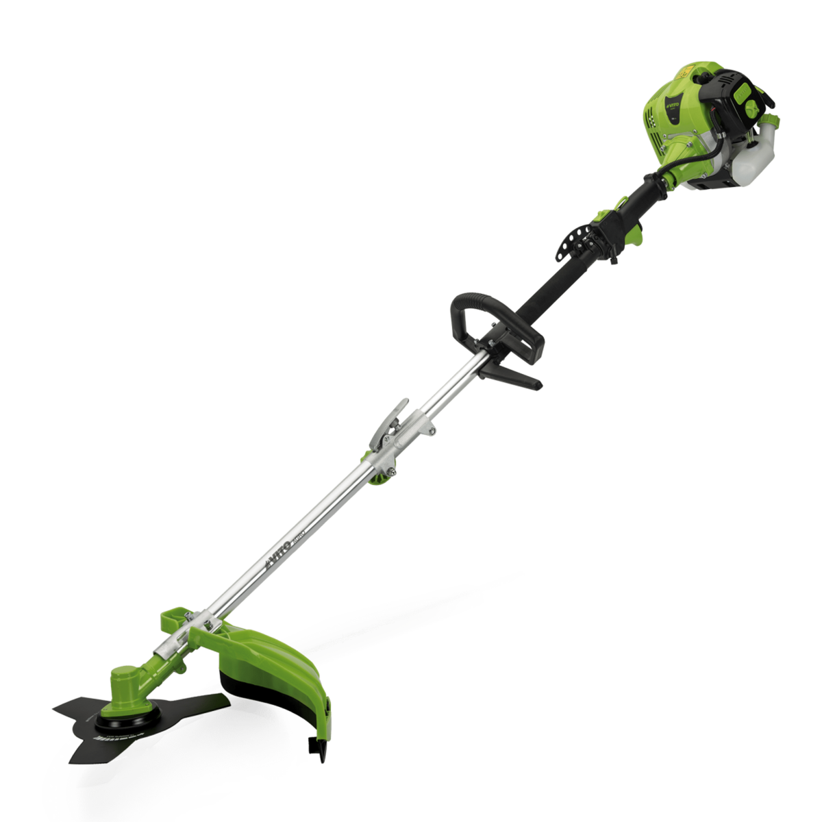 VITO Débroussailleuse thermique  33 cm³ 4 outils en 1 Moteur 2T Coupe bordures Taille haies Tronçonneuse VITO