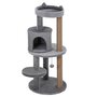 Voir la diapositive 1 : PAWHUT Arbre à chats multi-équipements griffoirs grattoirs plateformes niche jeu boule suspendue Ø 48 x 104H cm gris