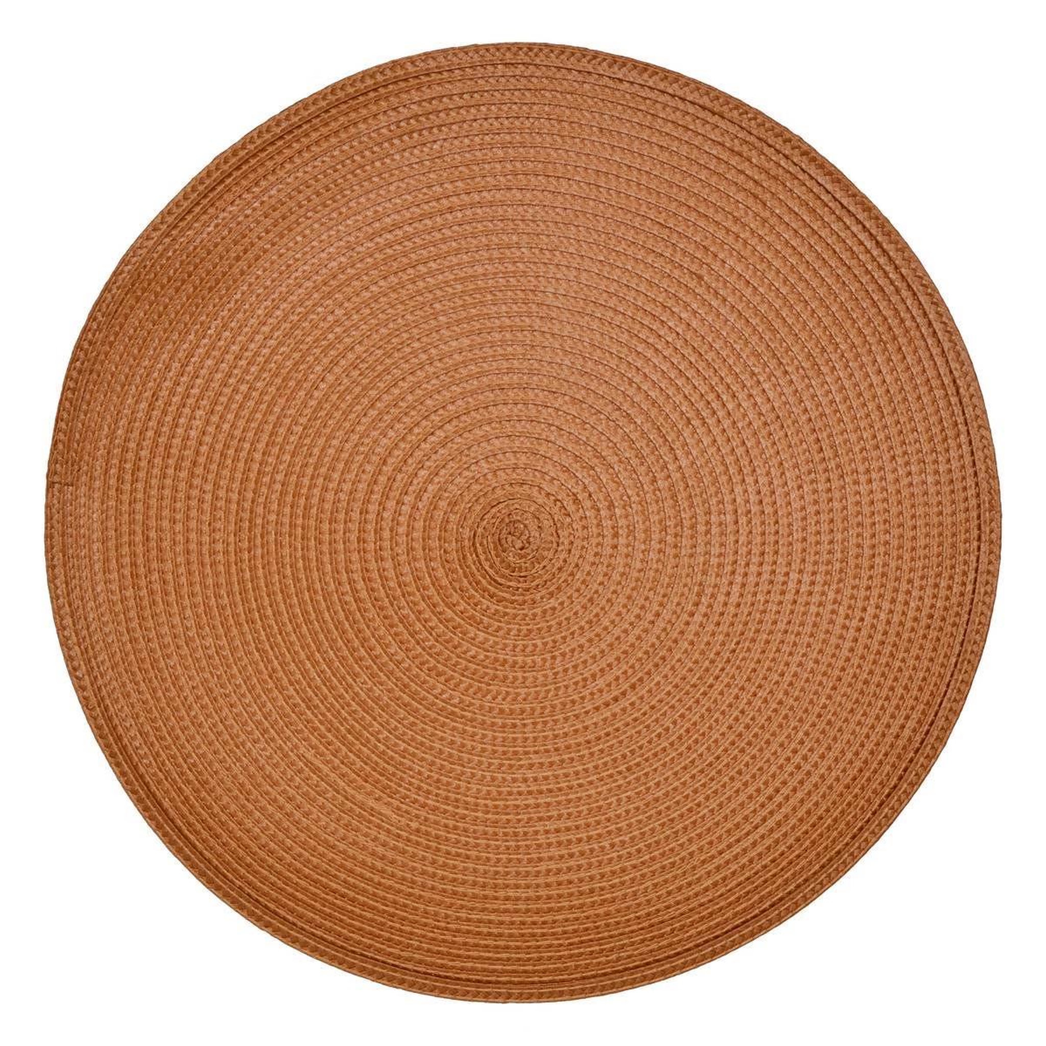 SECRET DE GOURMET Set de table rond  tressé  38cm terracotta