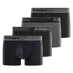 FREEGUN Lot de 4 boxers homme en coton Dynamic Jim. Coloris disponibles : Gris