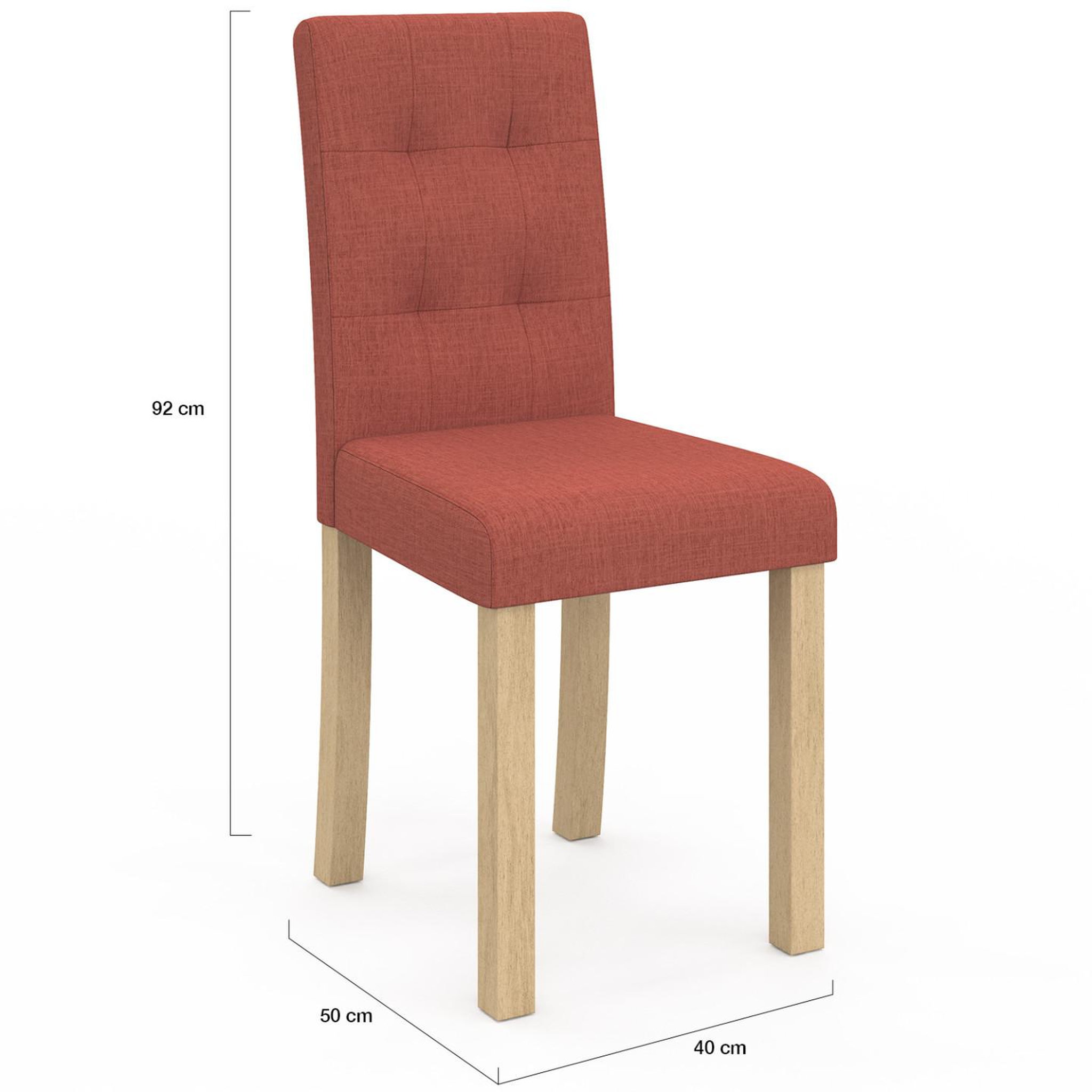 Voir la diapositive 5 : ID MARKET Lot de 6 chaises polga capitonnées mix color gris, terracotta et beige