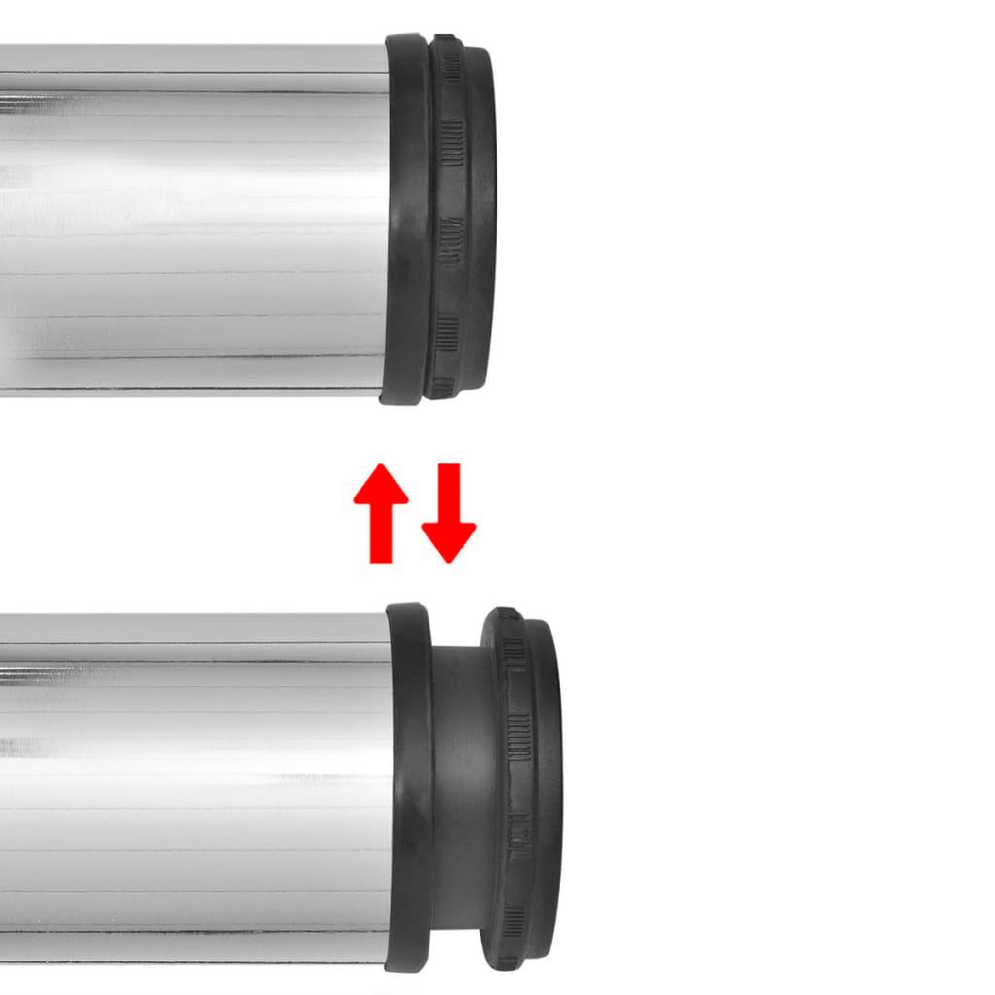 Voir la diapositive 3 : VIDAXL 4 pieds de table reglables en hauteur 870 mm Chrome