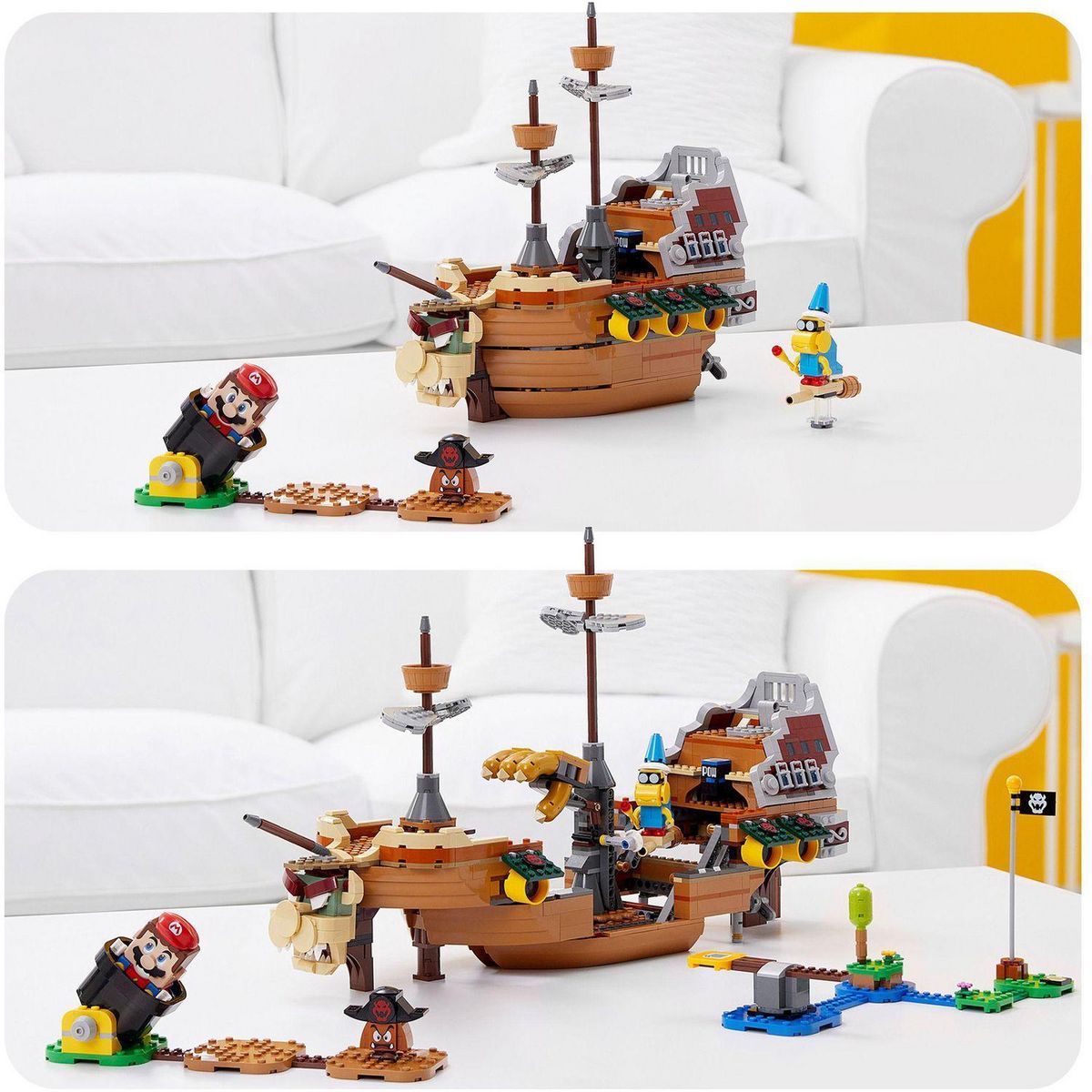 LEGO Super Mario 71391 Ensemble d'Extension La Forteresse Volante de Bowser Jouet
