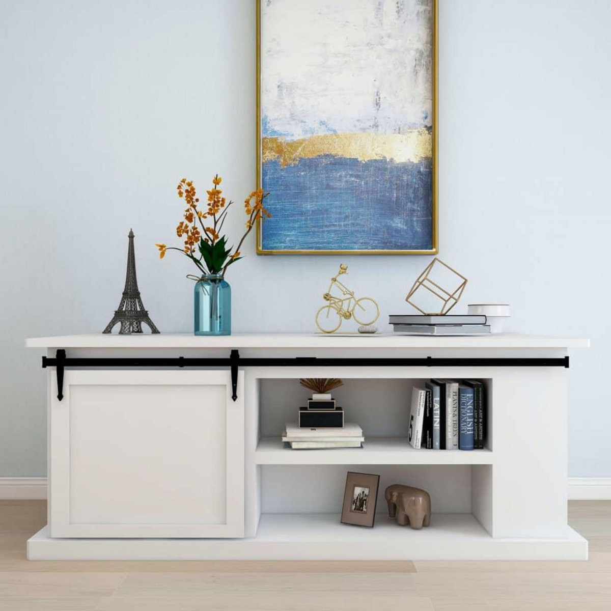 VIDAXL Kit mini de porte d'armoire coulissante Acier au carbone 200 cm