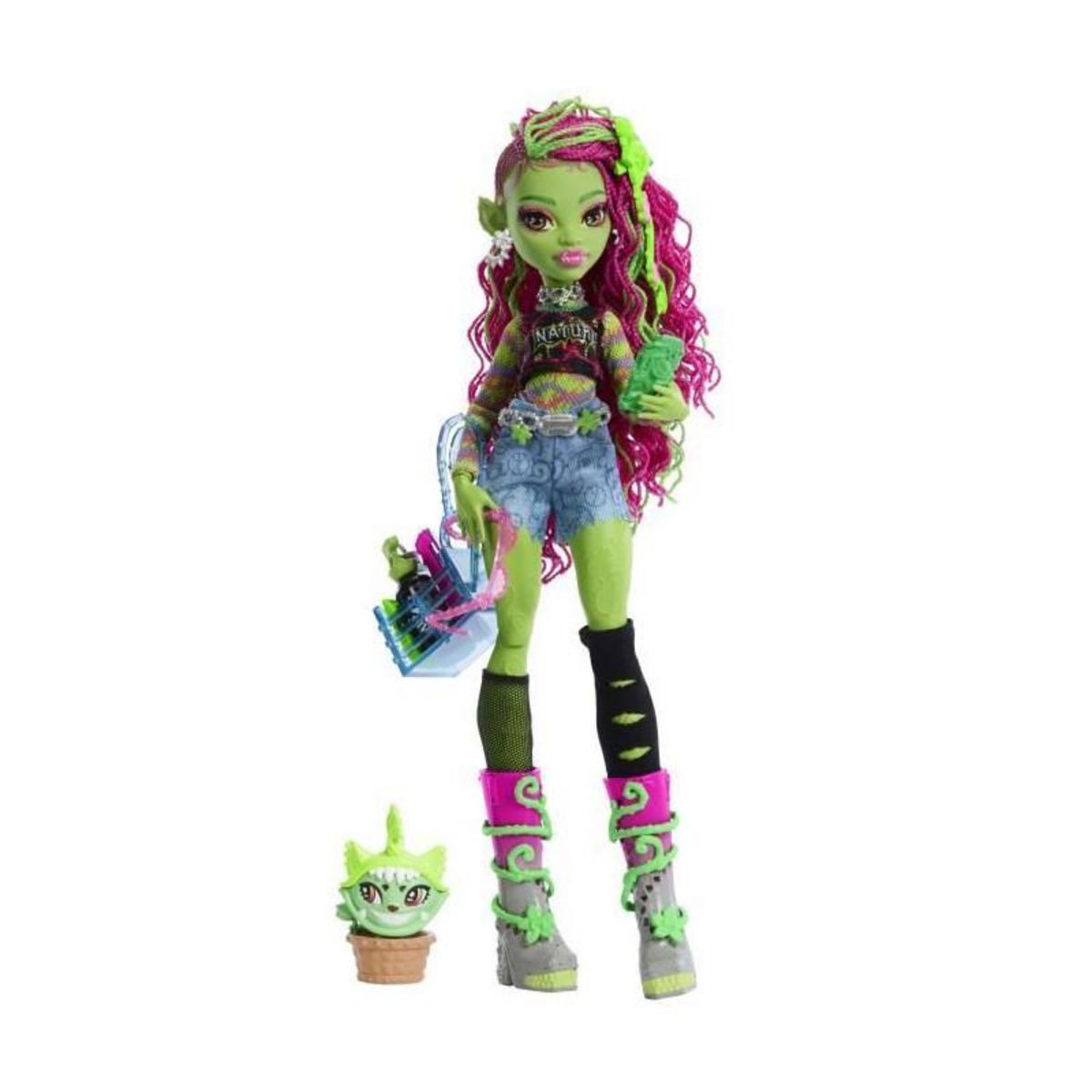 MONSTER HIGH Monster High-Venus McFlytrap-Poupée avec Chewlian et accessoires HRP81