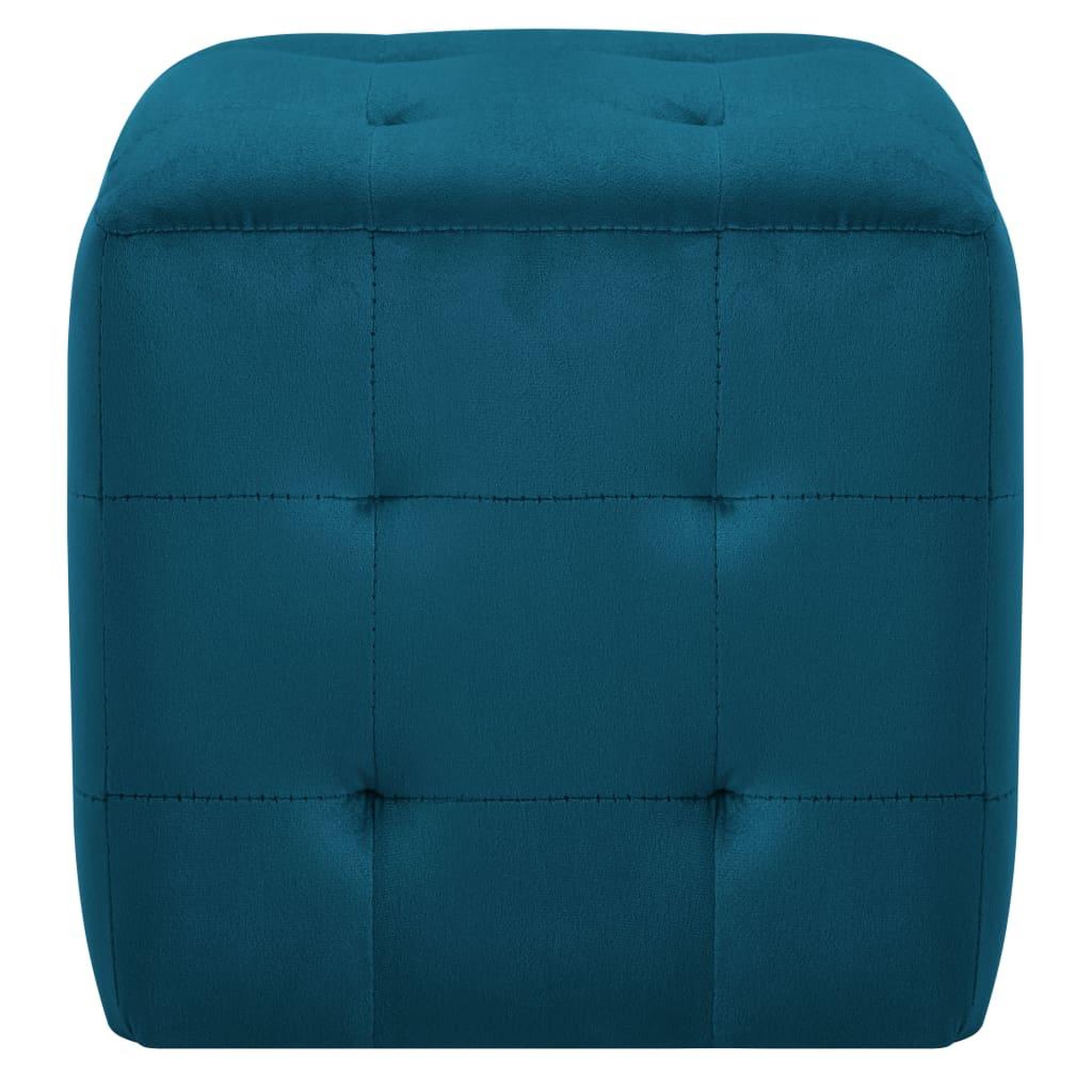 Voir la diapositive 3 : VIDAXL 2 pcs Tables de chevet Bleu 30x30x30 cm Tissu velours