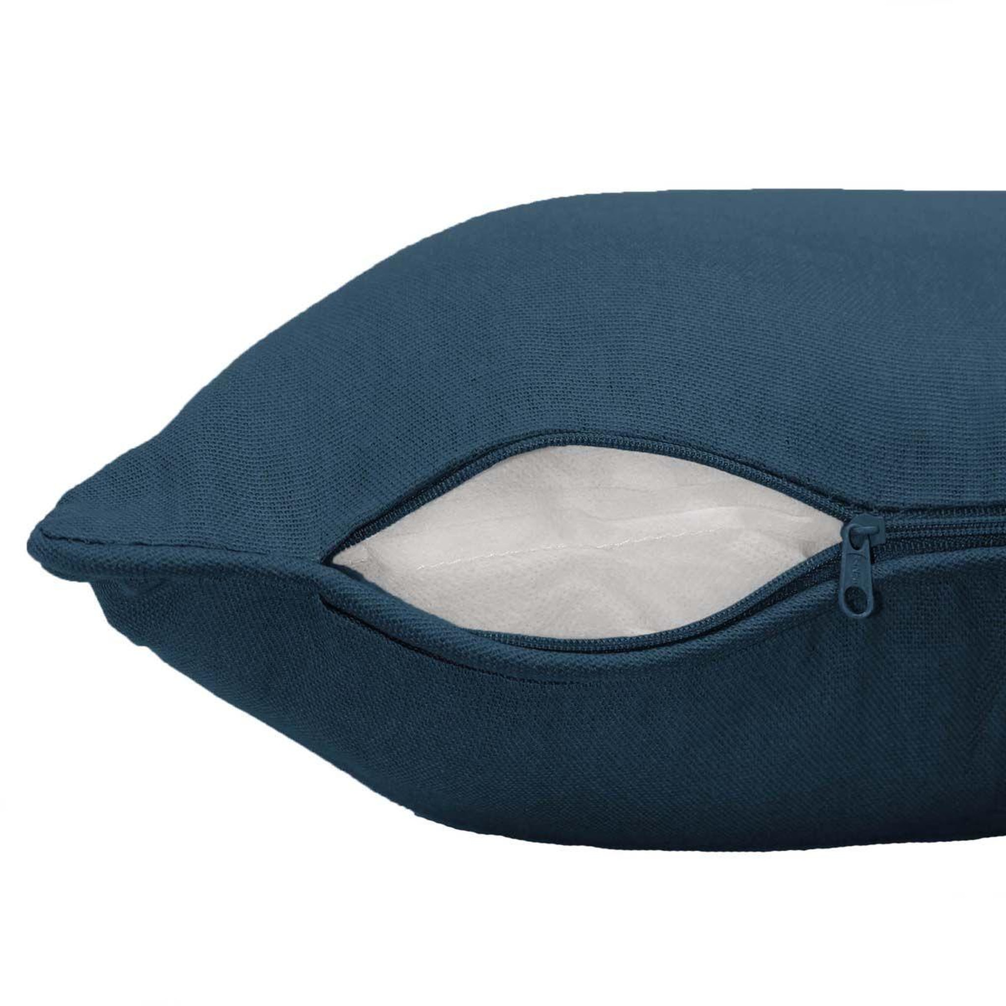 Voir la diapositive 2 : Douceur d'Intérieur Housse de coussin  panama  40x40cm bleu marine