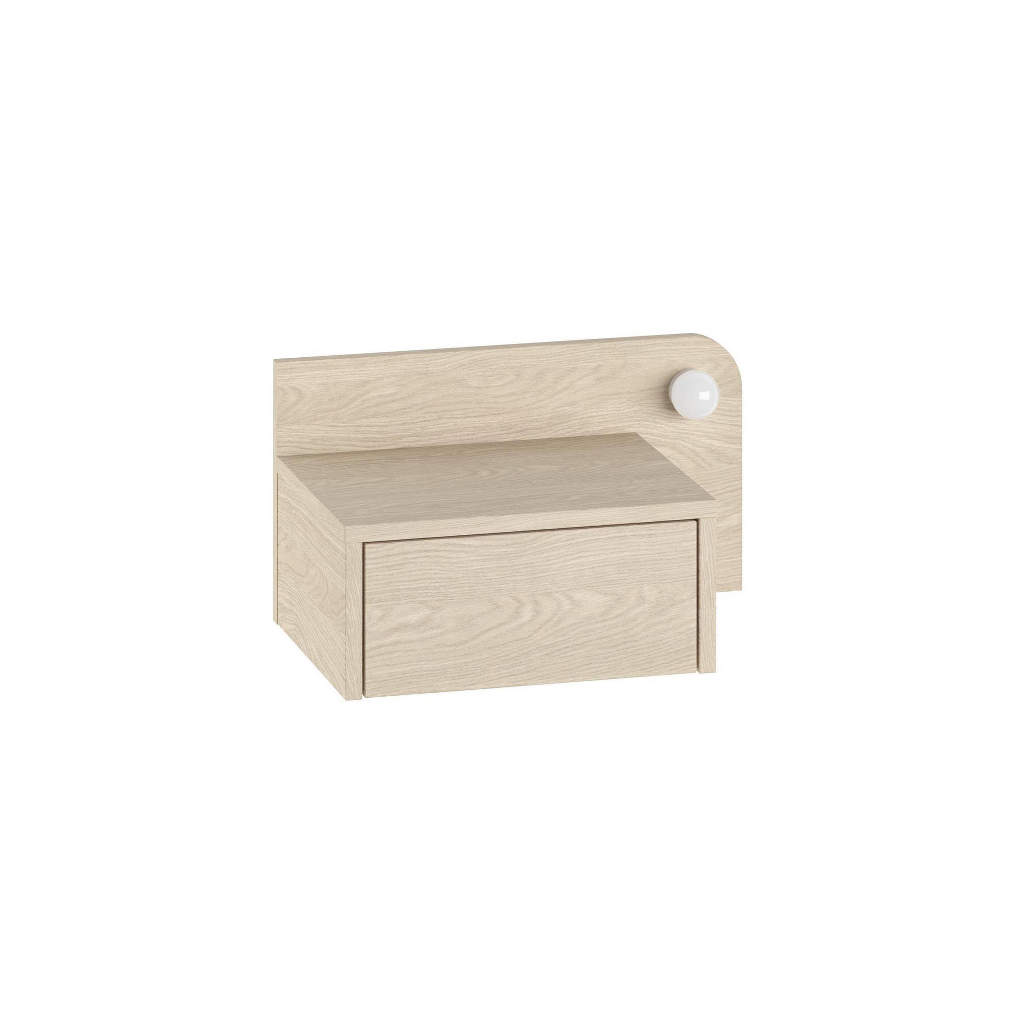 Habitat et Jardin Table de chevet avec ampoule en bois  dotta  - 52 x 30 x 28 cm - beige