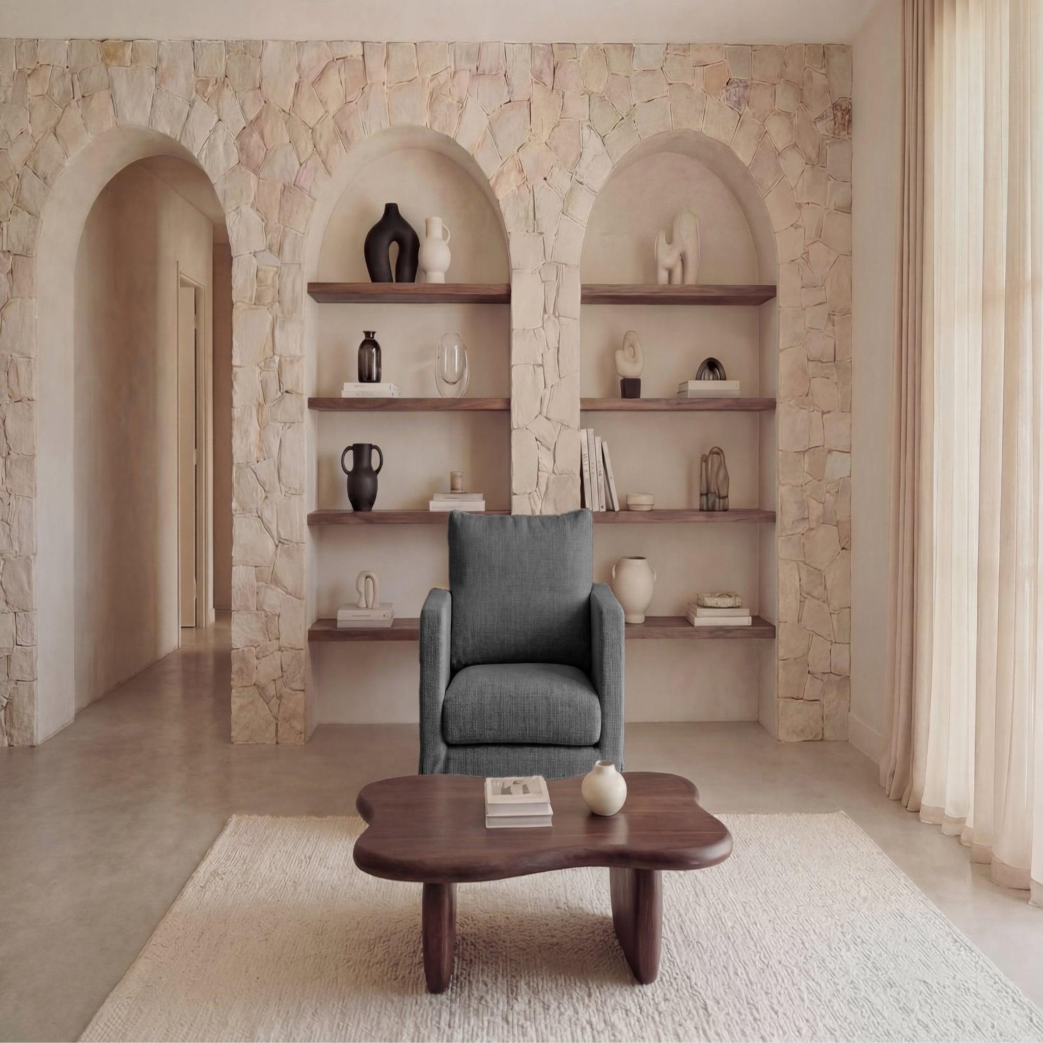Voir la diapositive 3 : CASANOVA PARIS Leonie - fauteuil tissu chenille déhoussable