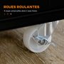 Voir la diapositive 5 : HOMCOM Desserte de cuisine multi rangement tiroir 3 portes avec étagère porte-torchons MDF noir hévéa