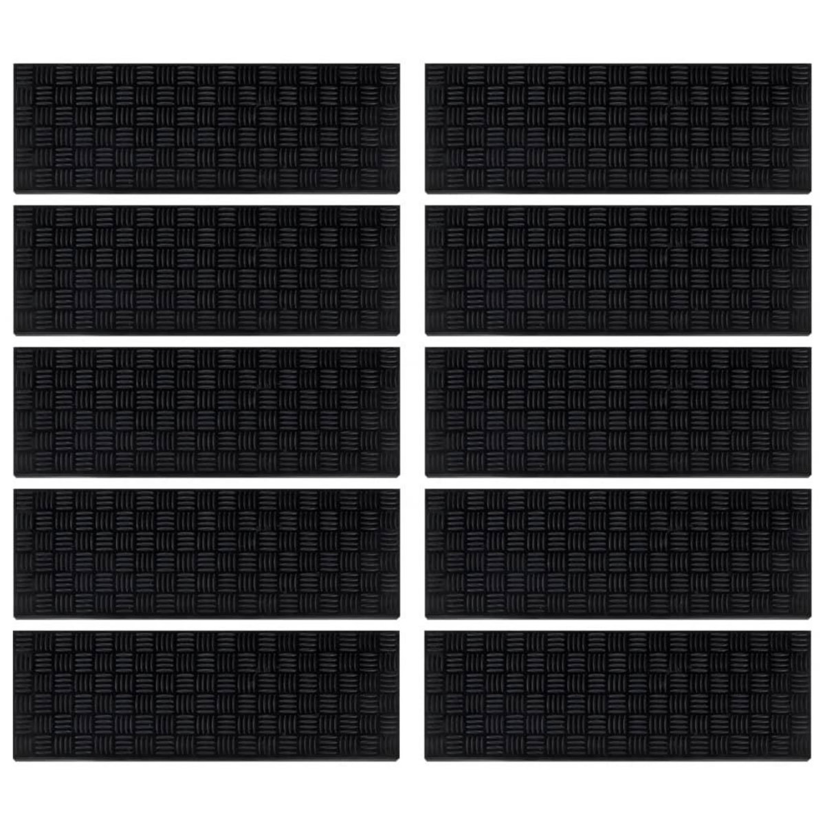 VIDAXL Marches d'escalier 10 pcs 25x75 cm caoutchouc