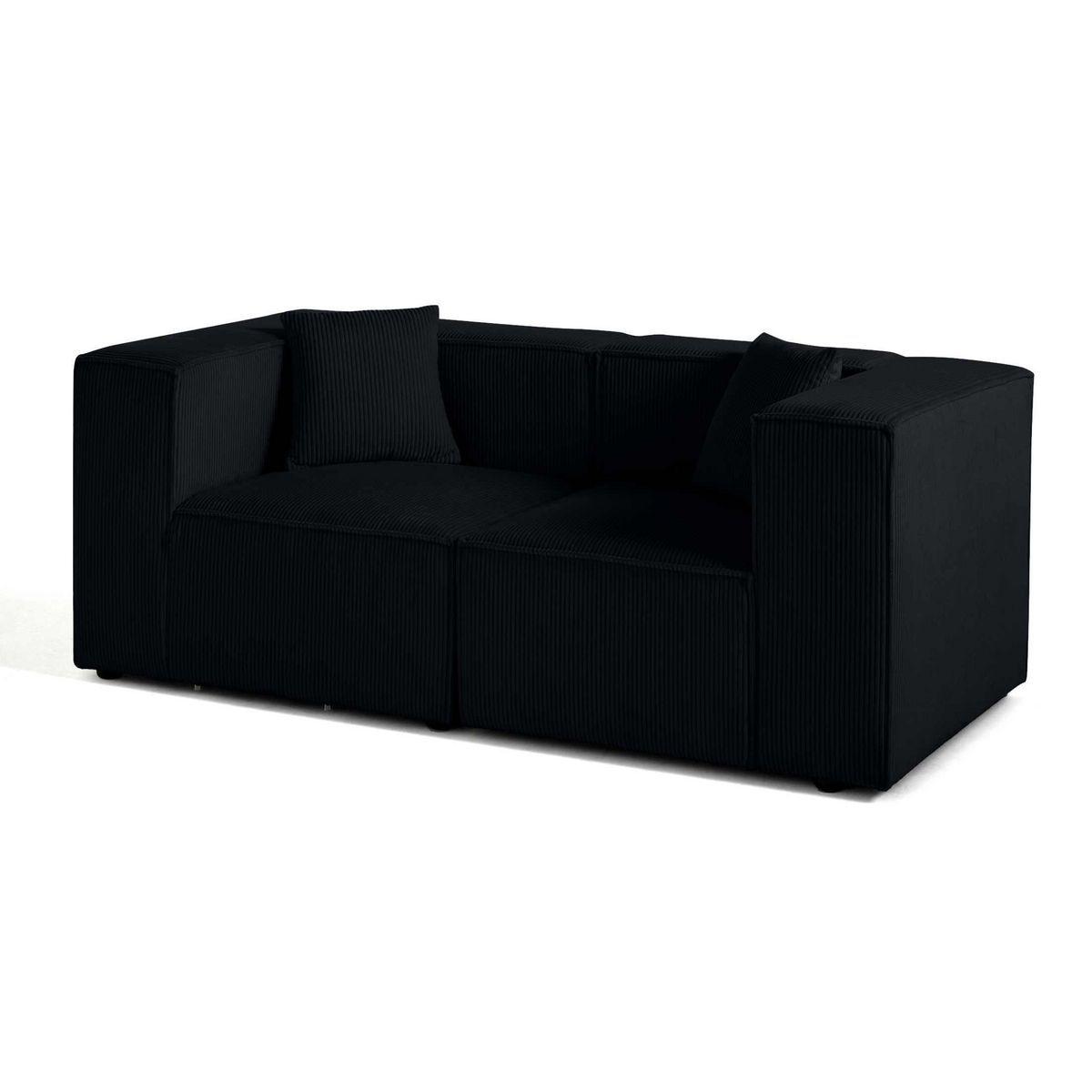 LISA DESIGN Arty - canapé modulable 2 places - en velours côtelé