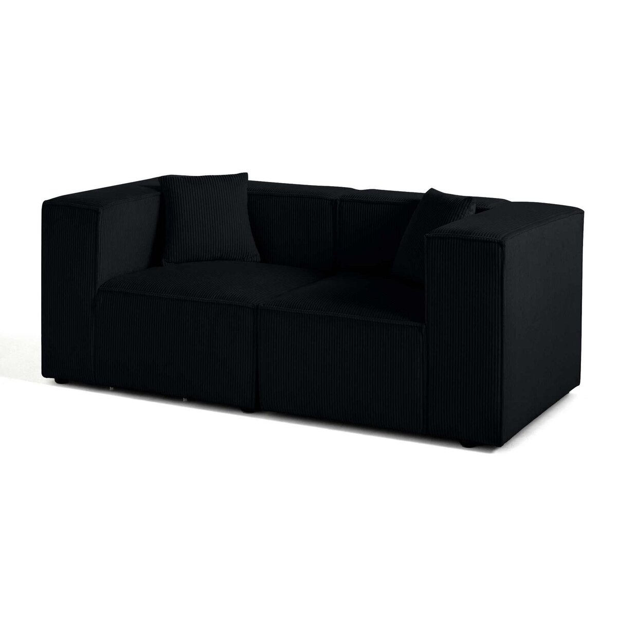 LISA DESIGN Arty - canapé modulable 2 places - en velours côtelé