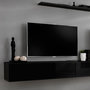 Voir la diapositive 3 : Paris Prix Meuble TV Mural Design  Switch V  250cm Noir