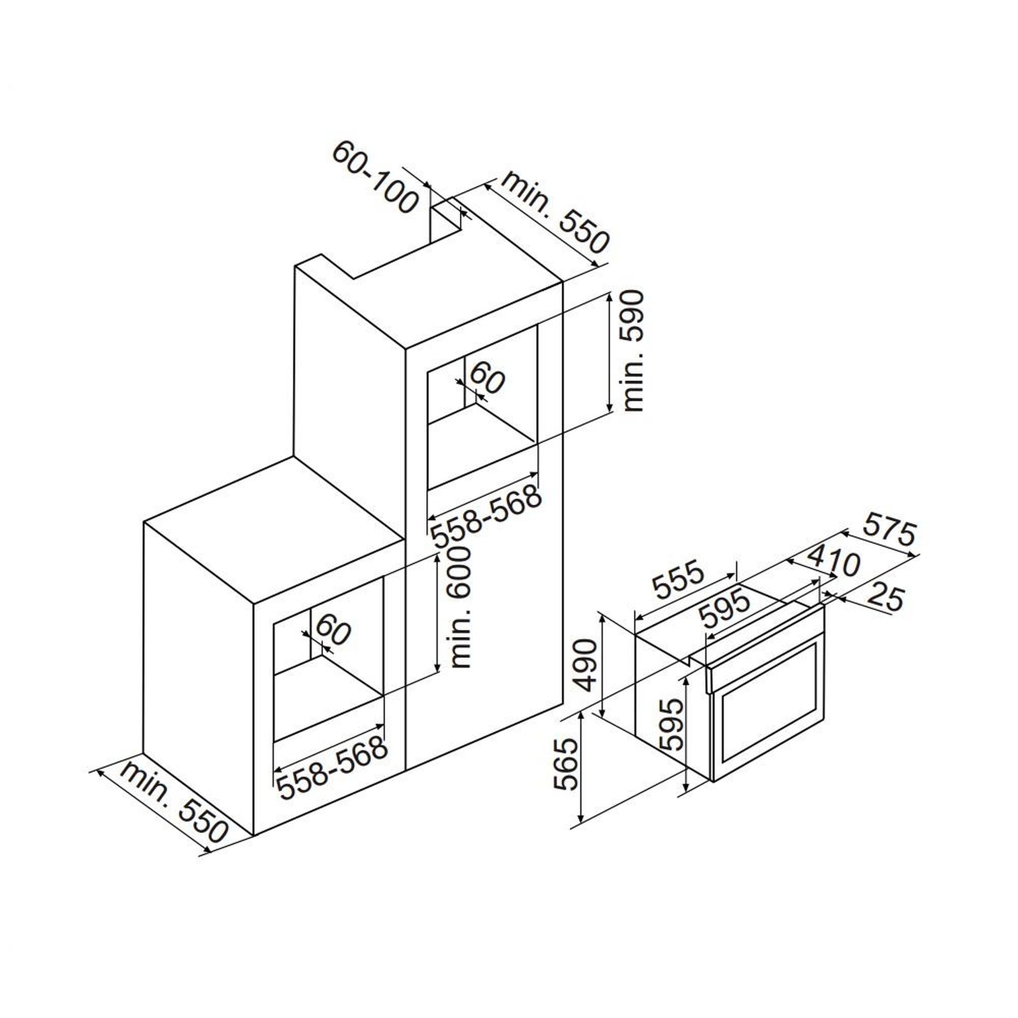 Voir la diapositive 3 : Glem Four intégrable 59l 60cm catalyse inox - gfmc330ix