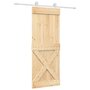 Voir la diapositive 2 : VIDAXL Porte coulissante et kit de quincaillerie 80x210 cm pin massif