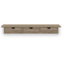 Voir la diapositive 3 : ID MARKET Etagère murale console d'entrée LISE 3 tiroirs façon hêtre