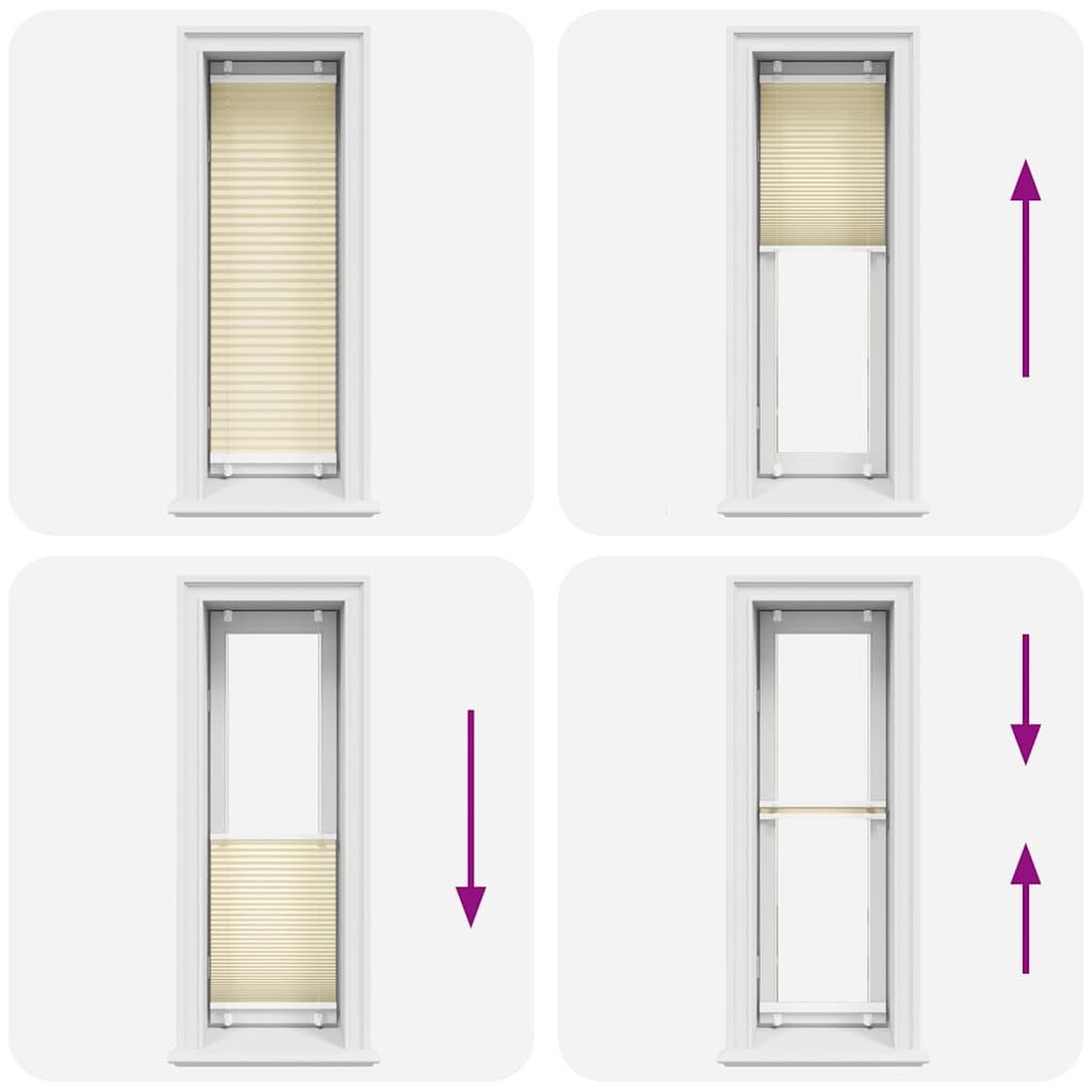 Voir la diapositive 5 : VIDAXL Store plisse creme 40x100 cm largeur du tissu 39,4 cm polyester