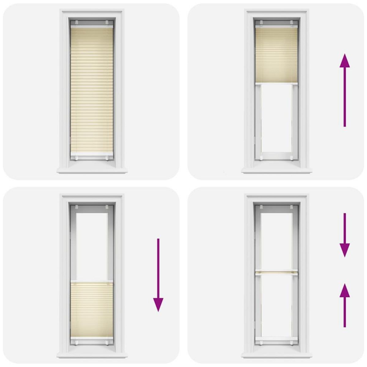 VIDAXL Store plisse creme 40x100 cm largeur du tissu 39,4 cm polyester