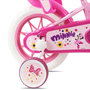 Voir la diapositive 4 : MINNIE Vélo enfant 12'' Minnie / Disney ( taille < 90/95 cm ) équipé de 1 frein avant, panier avant, porte poupée1 stabilisateurs.