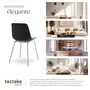 Voir la diapositive 5 : tectake Chaises en plastique grande coupe en plastique noir/gris chrome Lot de 4