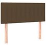 Voir la diapositive 2 : VIDAXL Tete de lit Marron Fonce 90x5x78/88 cm Tissu