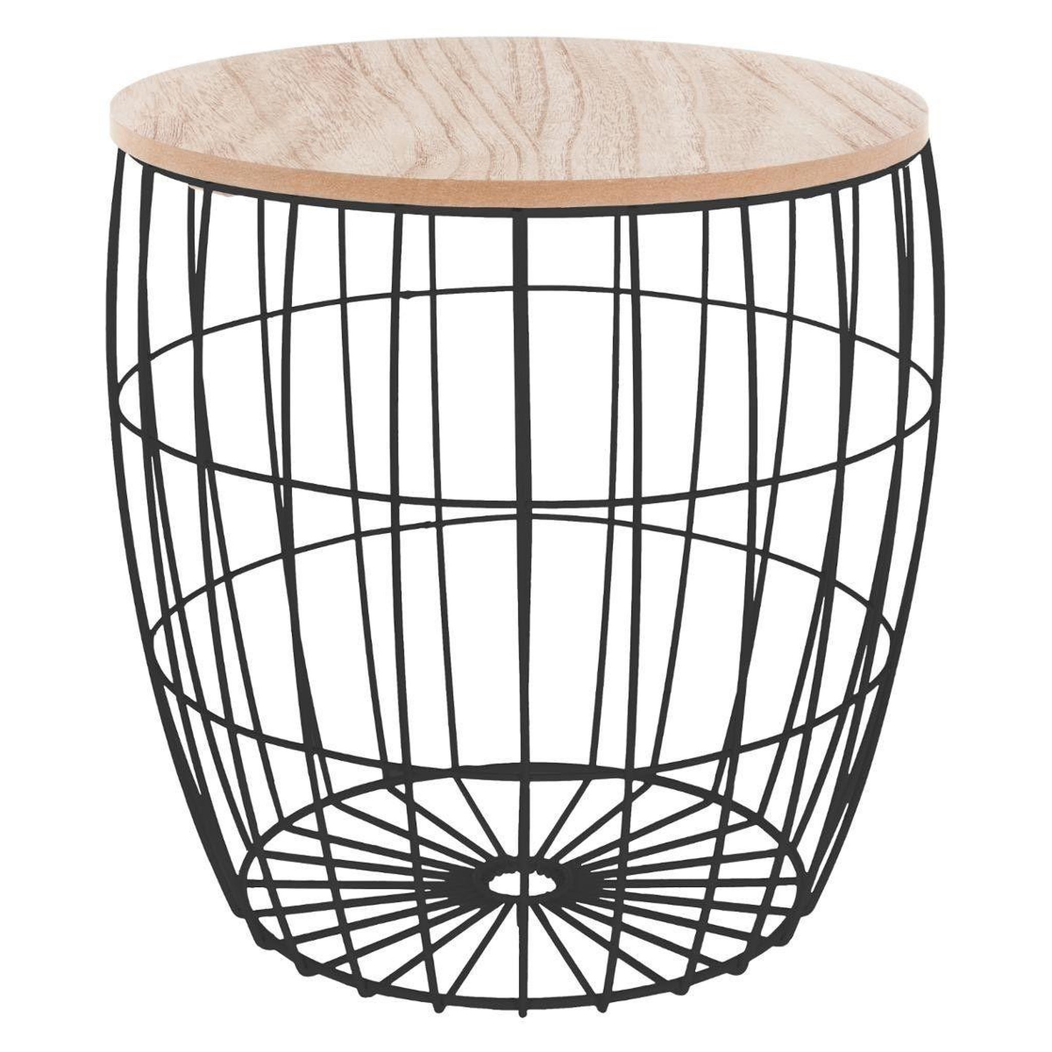 Voir la diapositive 2 : ATMOSPHERA Lot de 3 tables d'appoint  cassandra  41cm noir