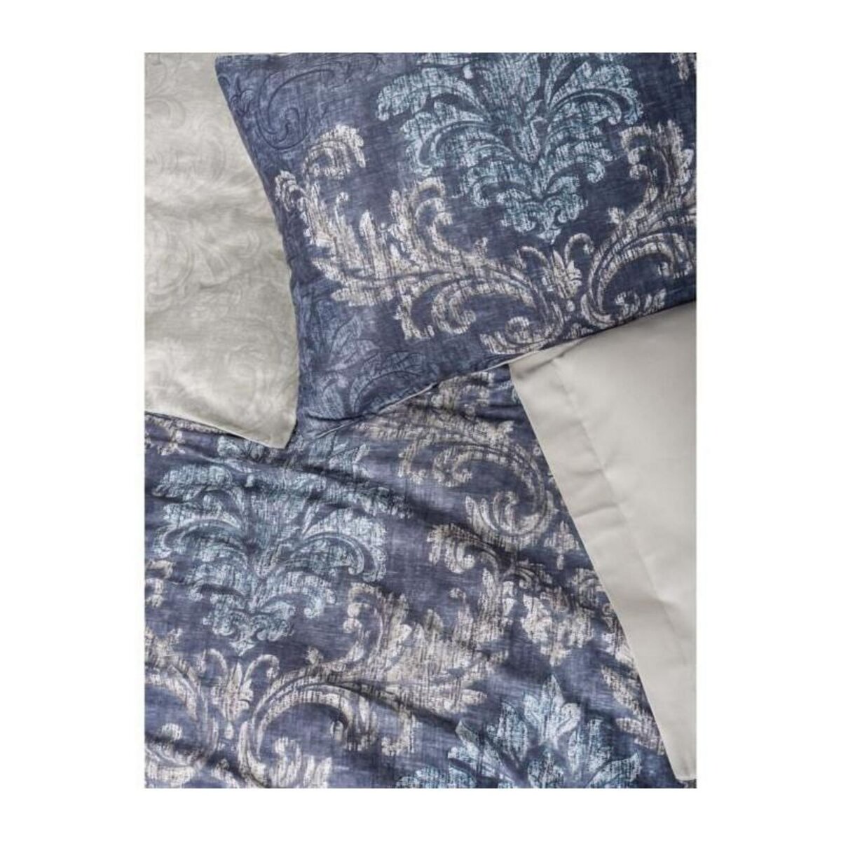 GENERIQUE Parure de lit - 129CTN63972 - 1 housse de couette 220 x 240 cm + 2 taies d'oreiller 60 x 60 cm - Satiné 100% coton - Beige