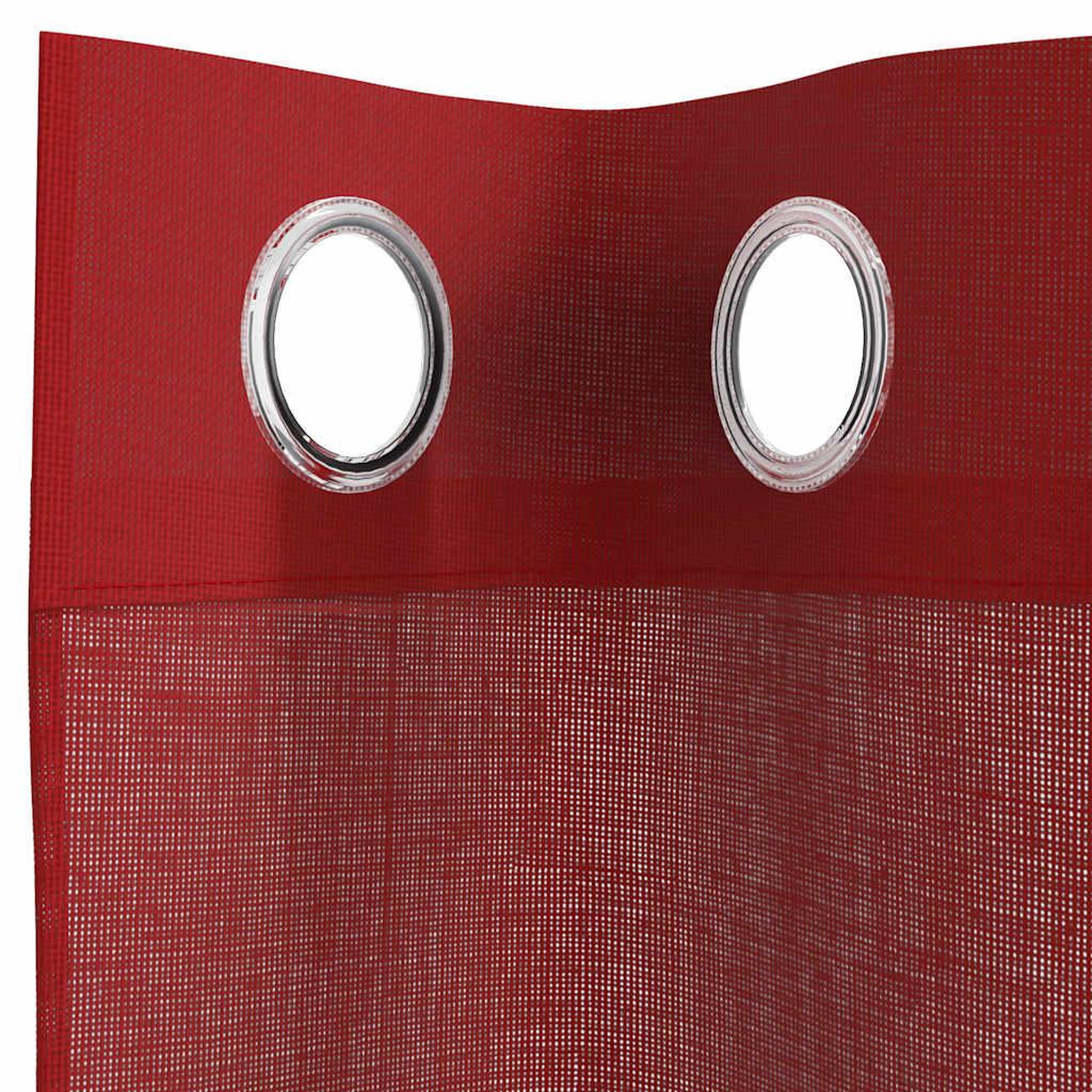 Voir la diapositive 5 : VIDAXL Rideaux en voile avec œillets 2 pcs rouge bordeaux