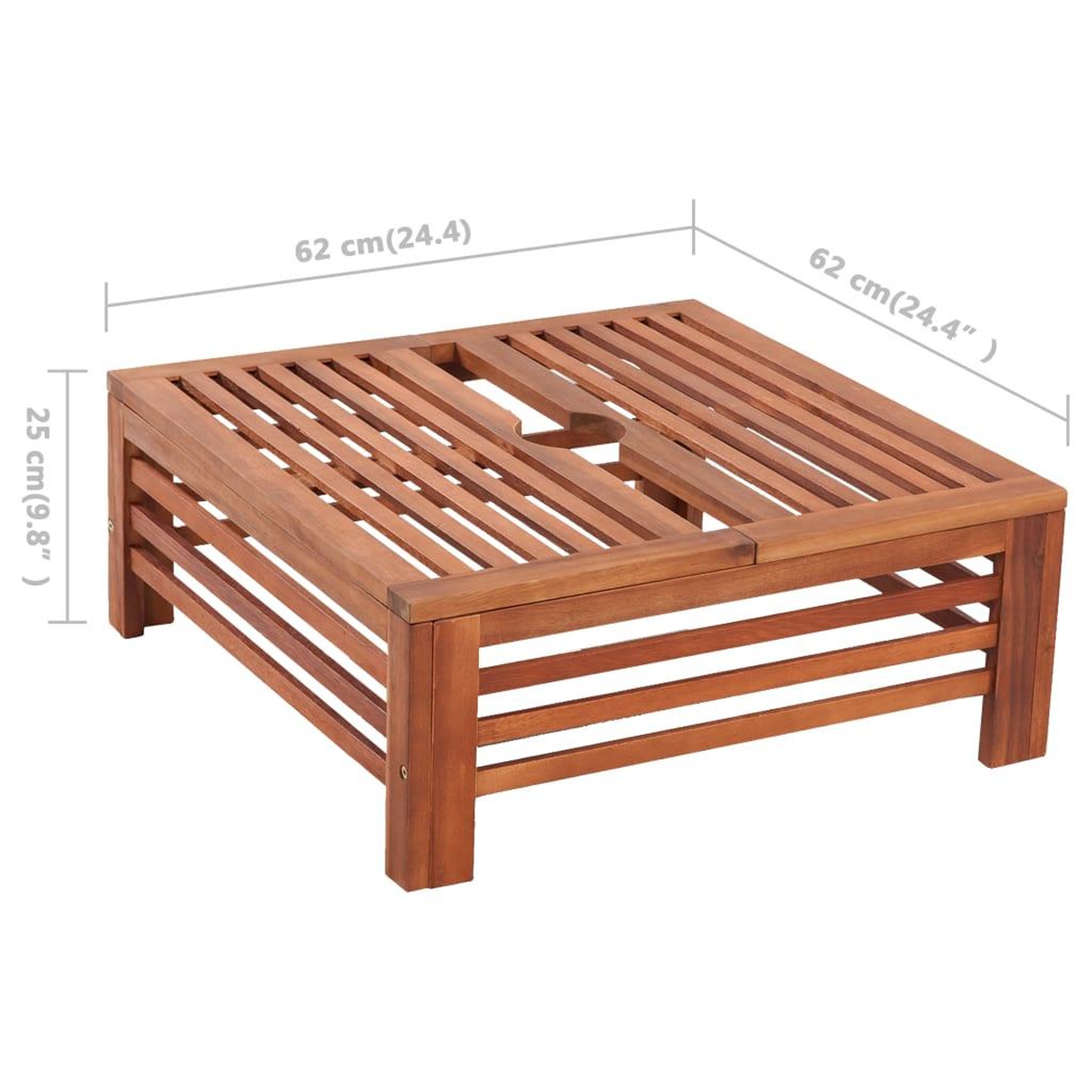 Voir la diapositive 6 : VIDAXL Couverture de support de parasol en bois