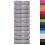 Voir la diapositive 2 : VIDAXL Serviettes d invité 10 pcs gris 30x50 cm 360 g m² 100% coton