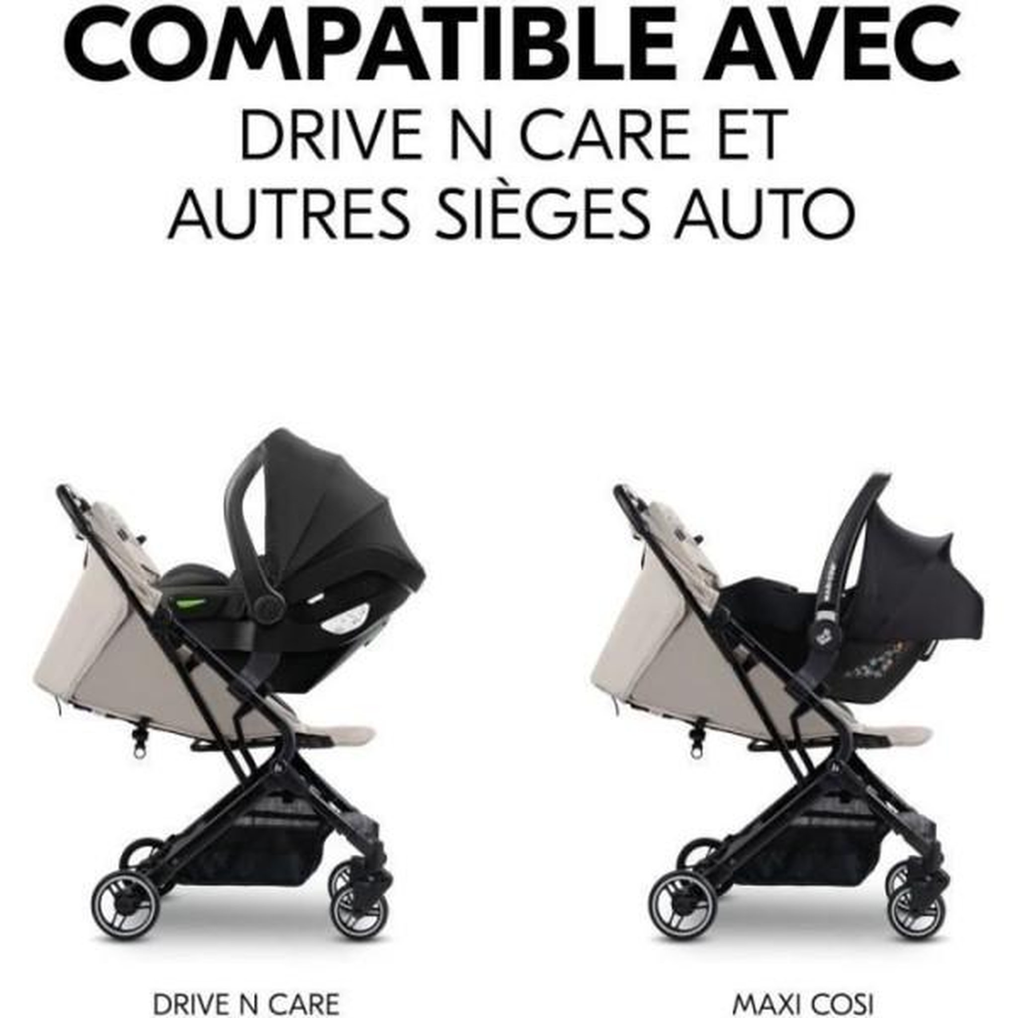 Voir la diapositive 4 : HAUCK Adaptateurs universels cosy - HAUCK - Pour poussette TRAVEL N CARE / PLUS - Noir