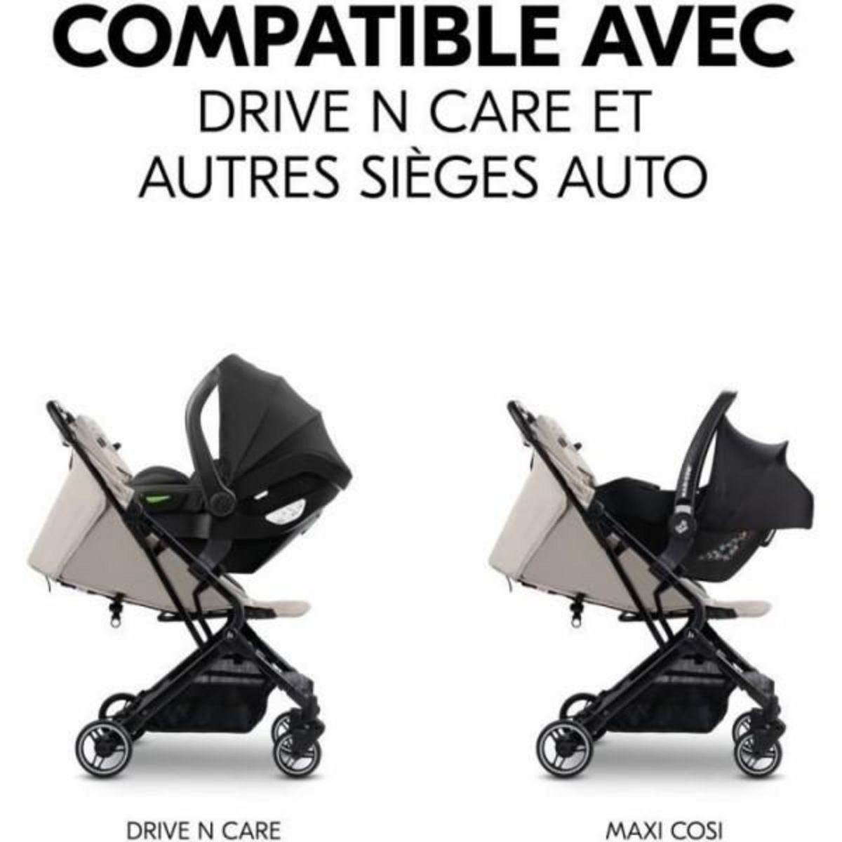 HAUCK Adaptateurs universels cosy - HAUCK - Pour poussette TRAVEL N CARE / PLUS - Noir