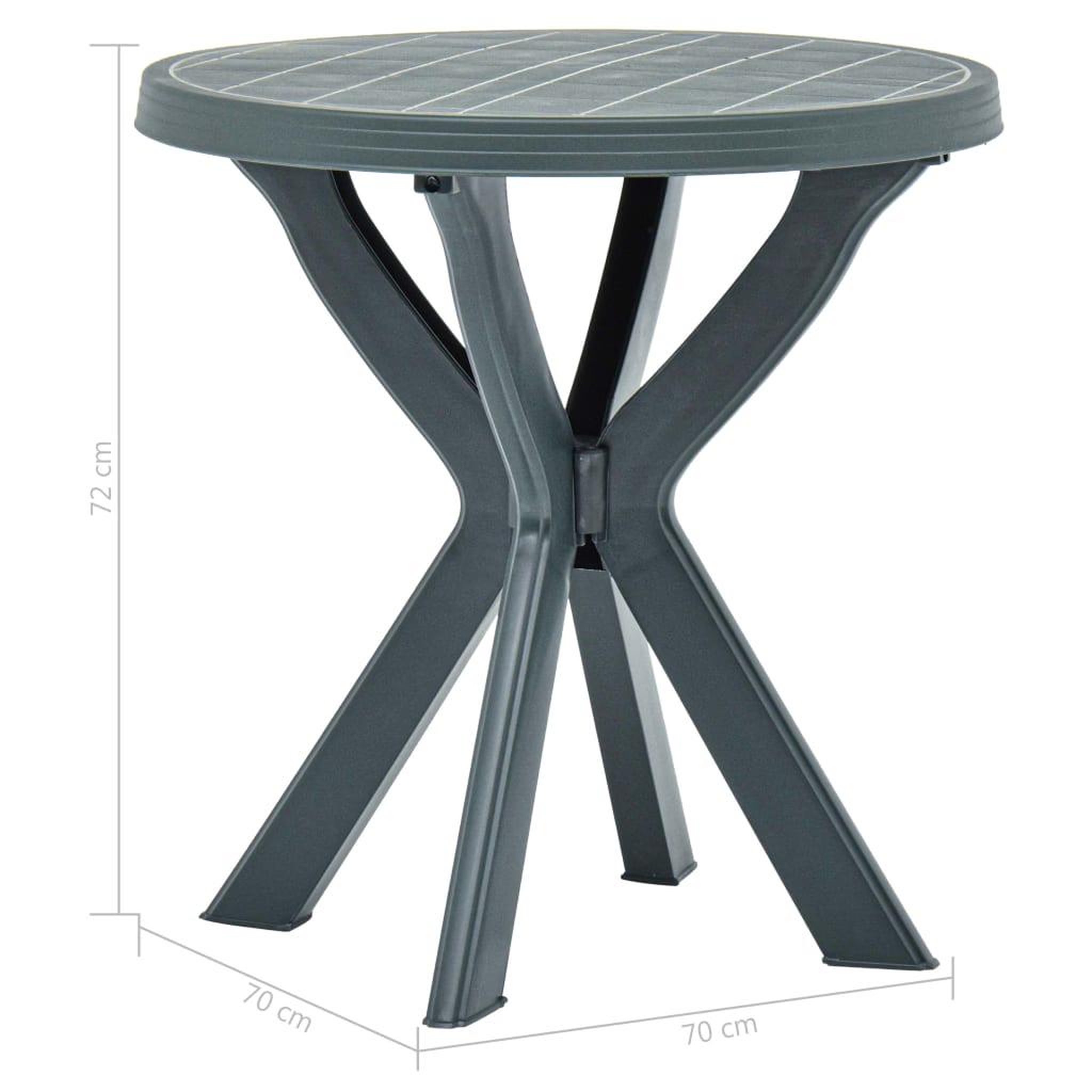 Voir la diapositive 5 : VIDAXL Table de bistro Blanc Ø70 cm Plastique