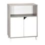 Voir la diapositive 2 : BABY PRICE Commode 2 Portes et 1 Niche - SCANDI GRIS