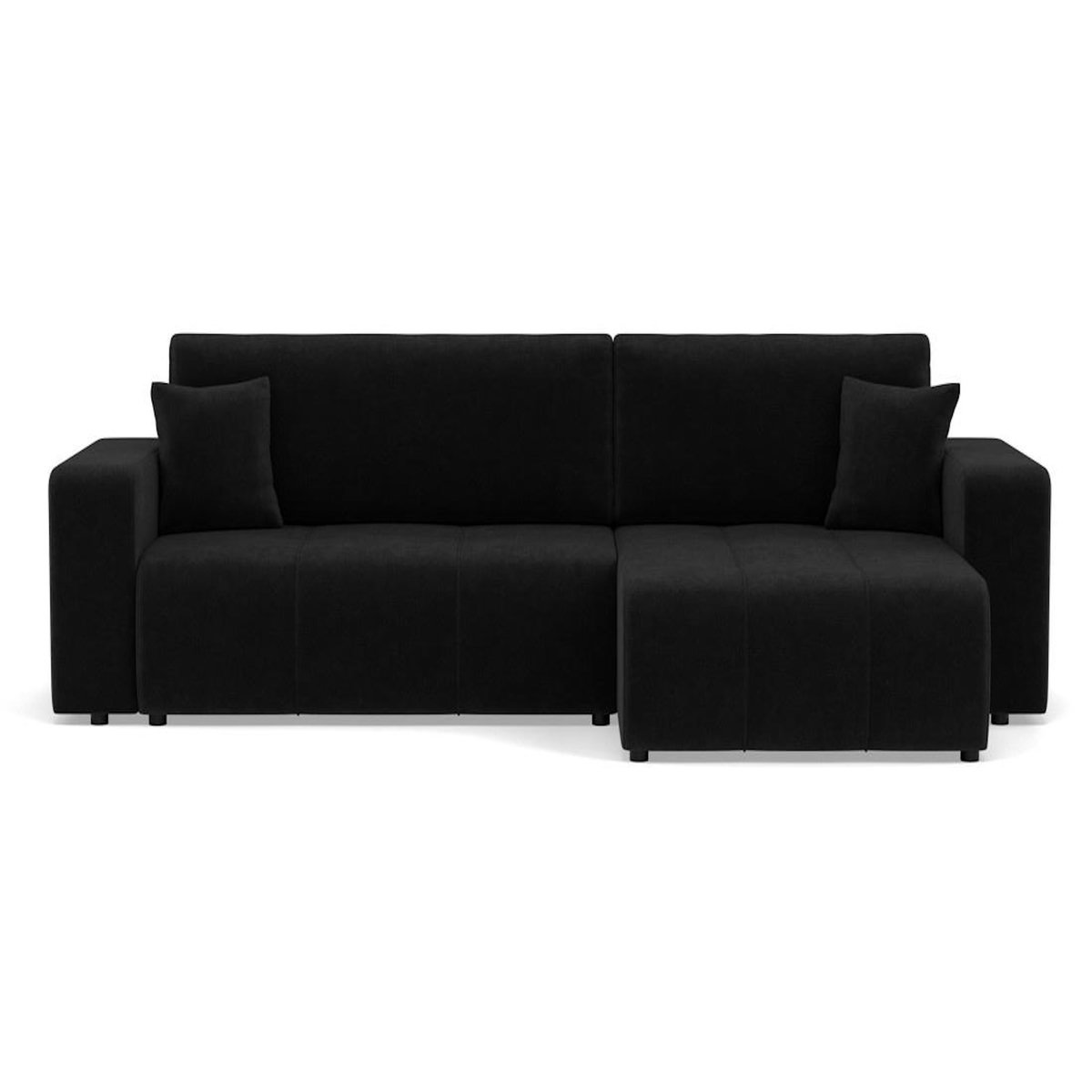 BEST MOBILIER Nicole - canapé d'angle réversible 5 places convertible avec coffre en tissu