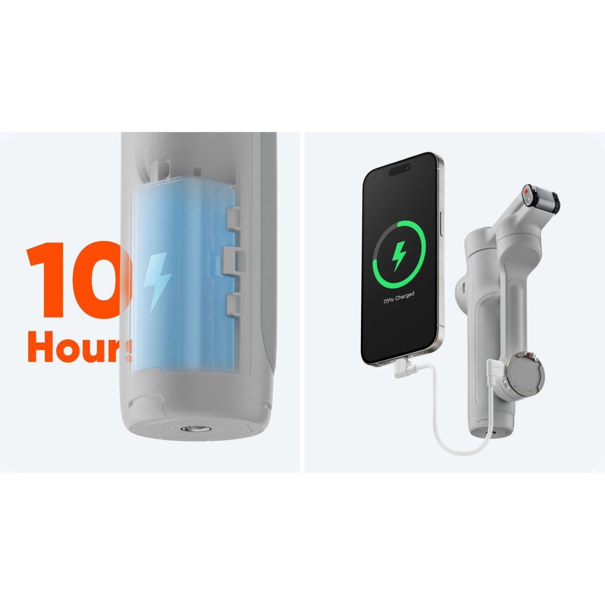 Voir la diapositive 2 : INSTA360 Stabilisateur flow 2 standard bundle stone gray