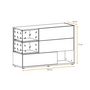 Voir la diapositive 3 : Paris Prix Buffet 3 Portes & 3 Niveaux  Silk  120cm Blanc & Marron