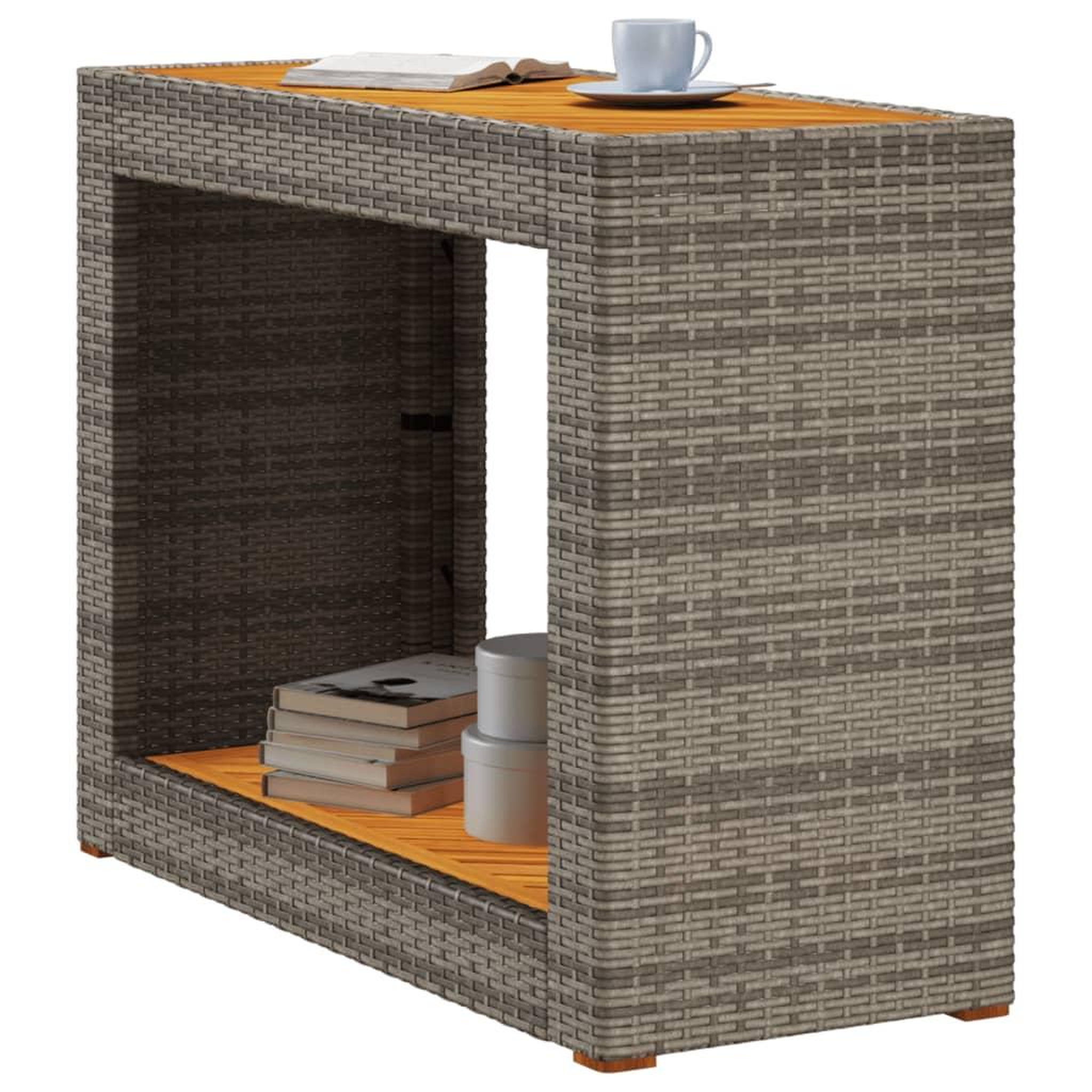 Voir la diapositive 4 : VIDAXL Table d'appoint de jardin dessus en bois gris 100x40x75 cm