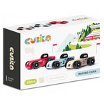 CUBIKA Set de 3 vehicules en bois
