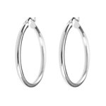 L'ATELIER D'AZUR Boucles d'Oreilles Créoles Or Blanc - Femme