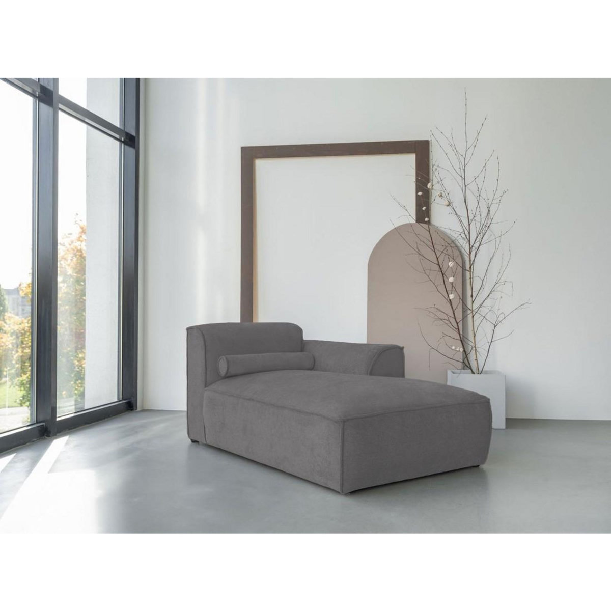 BEST MOBILIER Felix - module d'assise méridienne droit en tissu texturé